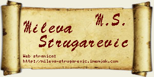 Mileva Strugarević vizit kartica